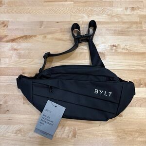 NWT BYLT Water Resistant Crossbody Sling Bag Black 2L Travel Commuter Hiking